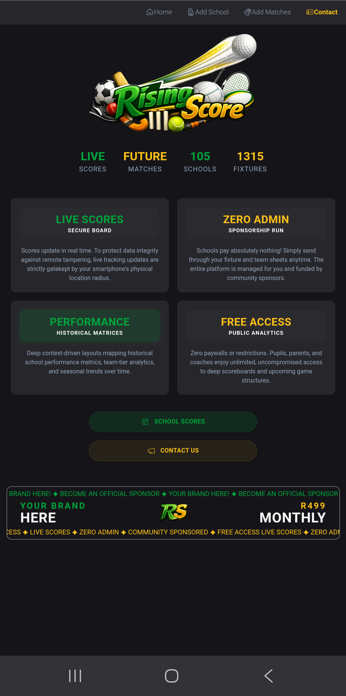 Rising Score Mobile Application